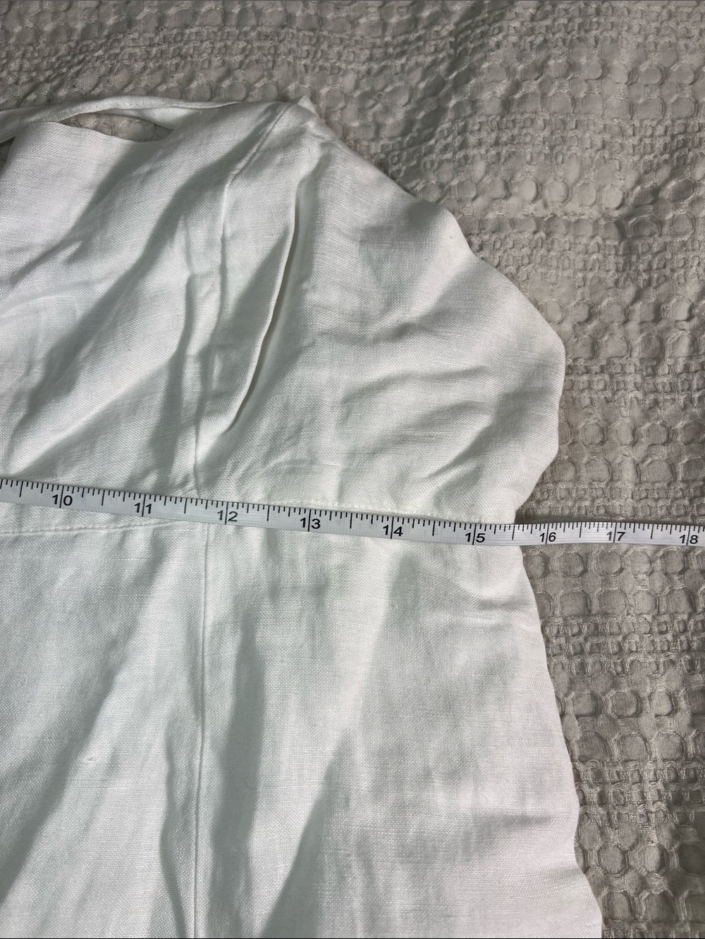 Madewell White Eyelet-Hem Spaghetti-Strap Midi Dress linen blend size 12 - Picture 7 of 10